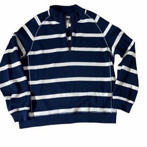 L.L. Bean Stripe 1/4 Zip Sweater